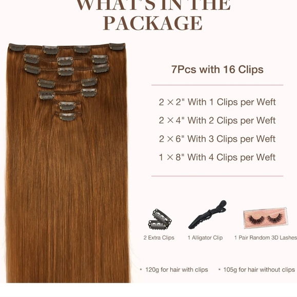 Gorgeous 100% Remy copper clip INS - Picture 3 of 8